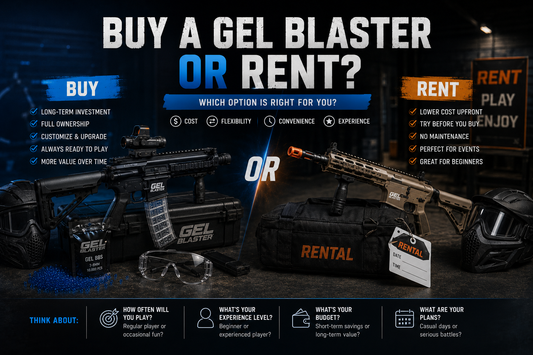 Een Gel Blaster kopen of huren? Dit zijn de belangrijkste verschillen